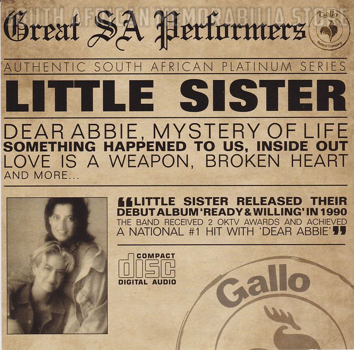 LITTLE SISTER - Great SA Performers - South African CD CDPS005 *NEW*