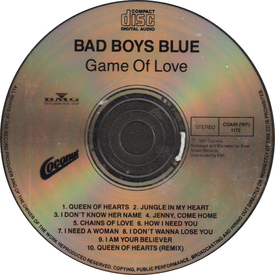 Bad Boys Blue - Game Of Love CD Disc