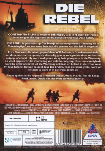 DIE REBEL - Will Roberts, Jan Bruyns, Roelf Jacobs - South African DVD *New* - Image 2