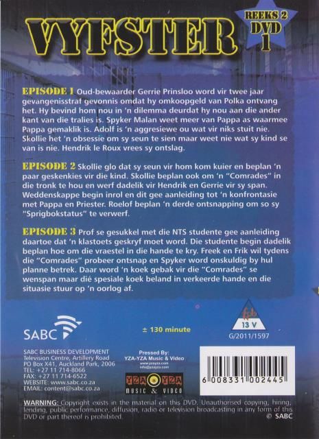 VYFSTER REEKS 2 DVD 1 - George Ballot, Patrick Mynhardt - South African DVD *New* - Image 2