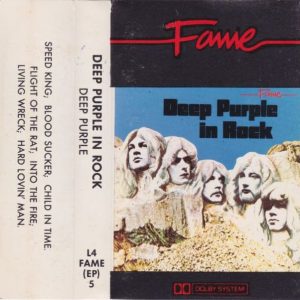 DEEP PURPLE - Deep Purple In Rock - South African Cassette Tape - L4FAME(EP)5