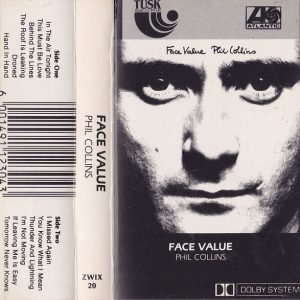 PHIL COLLINS - Face Value - South African Cassette Tape - ZWIX20